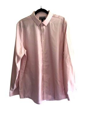 INTERNATIONAL CONCEPTS- MENS PINK NON-IRON BUTTON-DOWN SHIRT SIZE NECK 17-17.5